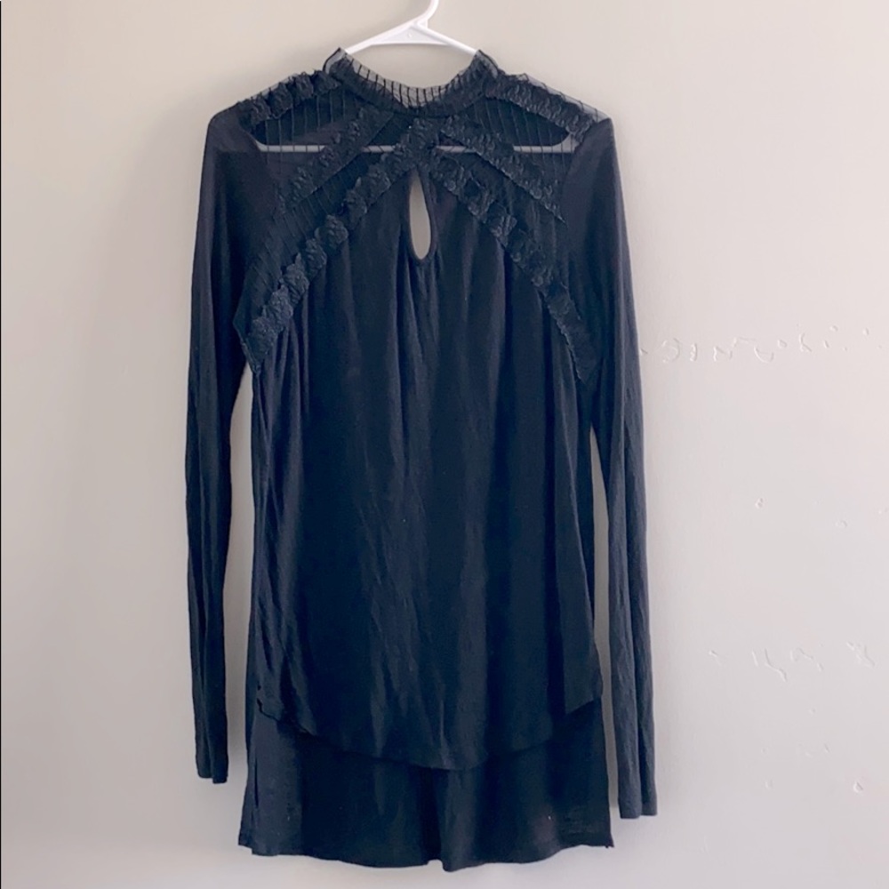 Free People Keyhole Lace Long Sleeve